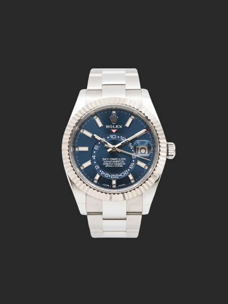 Rolex sky dweller blue waiting list sale