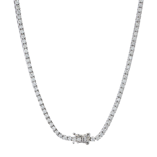 Tennis Necklace 18K White Gold 8.5CT FSI1