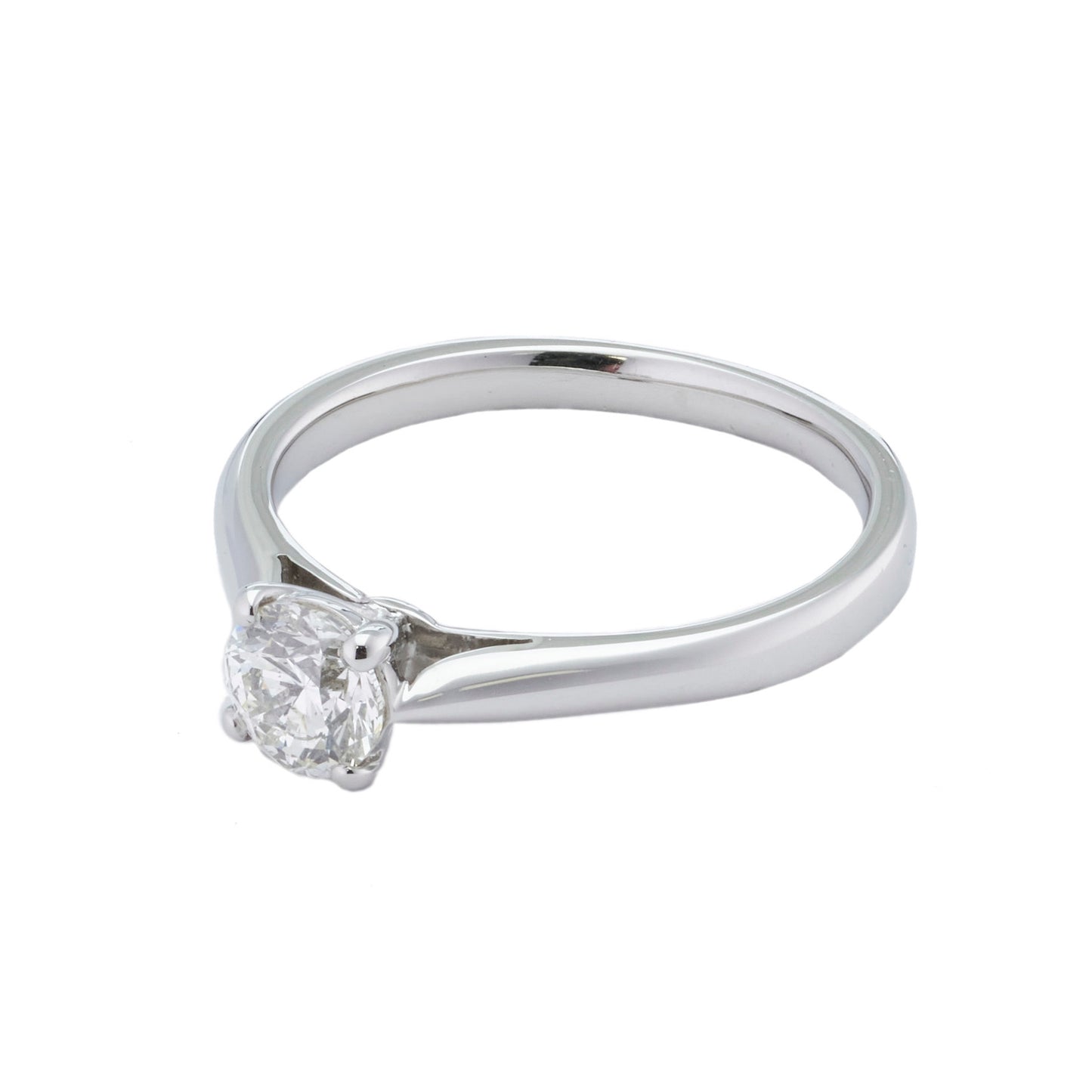 Platinum Diamond Round Solitaire Ring