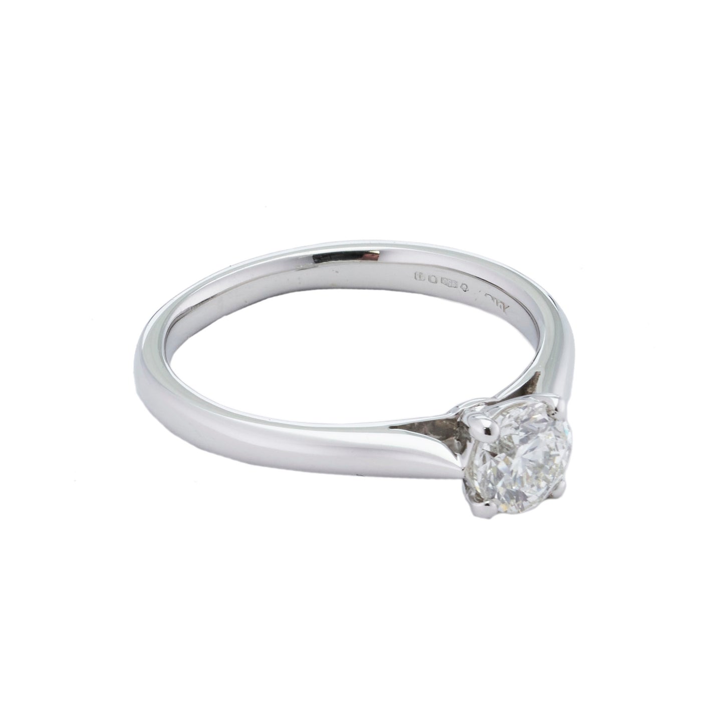 Platinum Diamond Round Solitaire Ring