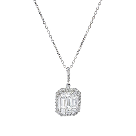 Diamond Baguette Necklace